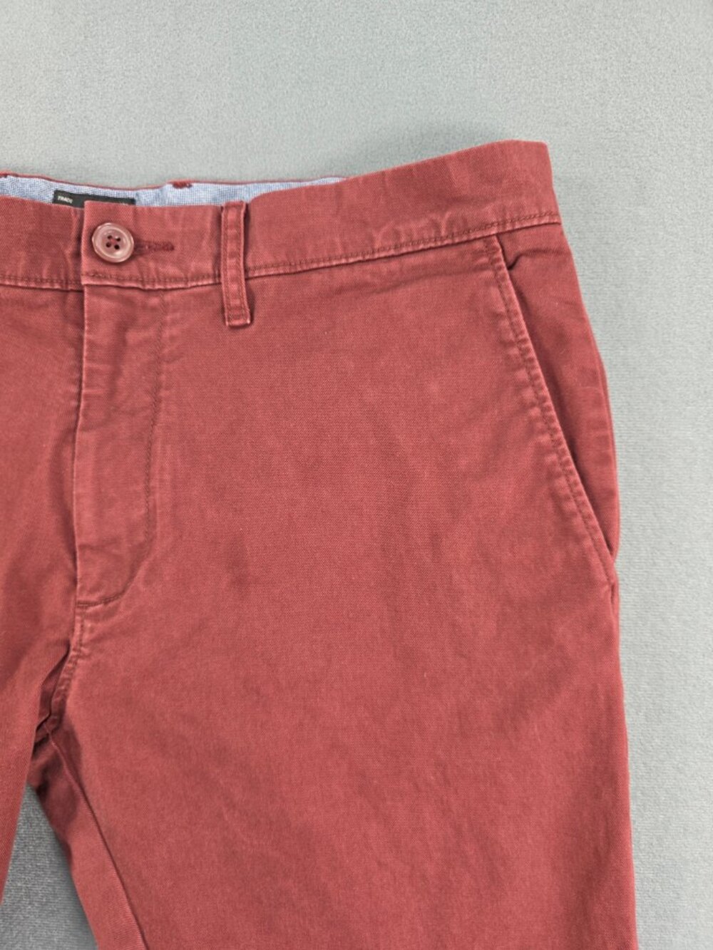 J. Crew 484 Slim Men's 31x32 Brick Red Stretch Chino Pants - Picture 4 of 10